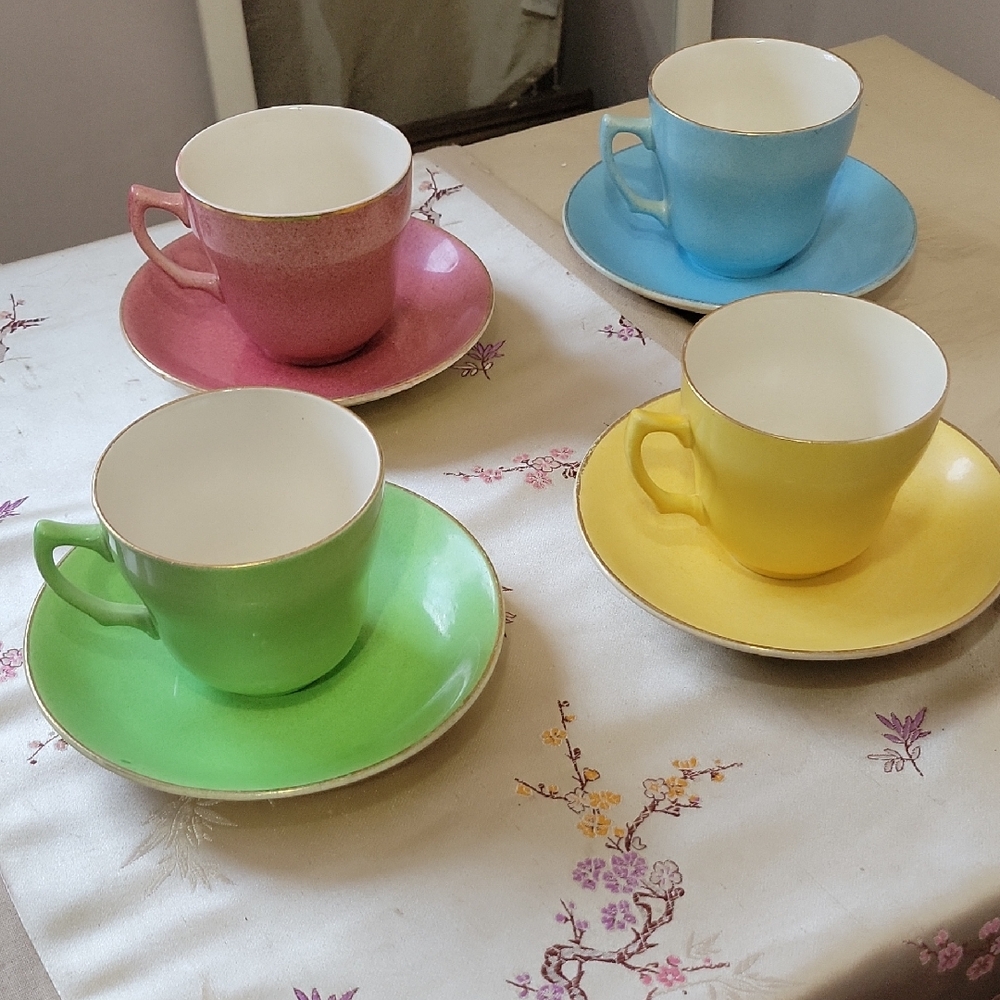 Colorful Ceramic Tea Cup Set